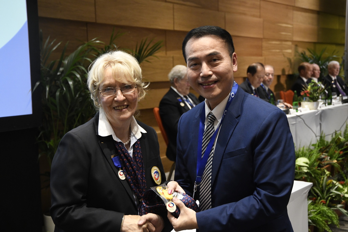 AGA2018 - WCF President Kate Caithness and CTCF President Eddy Wu © WCF / Peter Harsanyi